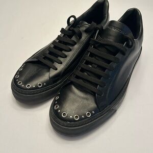 Costume National Men's Black Leather Sneakers